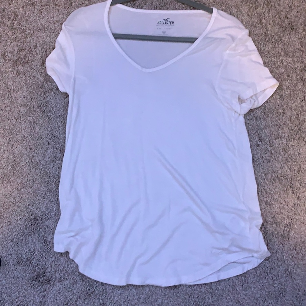Hollister white t shirt